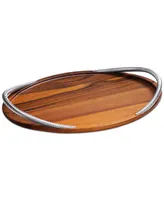 Nambe Braid 19" Handled Serving Tray