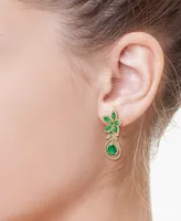 Brasilica by Effy Emerald (5-1/4 ct. t.w.) and Diamond (1-1/4 ct. t.w.) Teardrop Earrings in 14k Gold or 14k White Gold, Created for Macy's