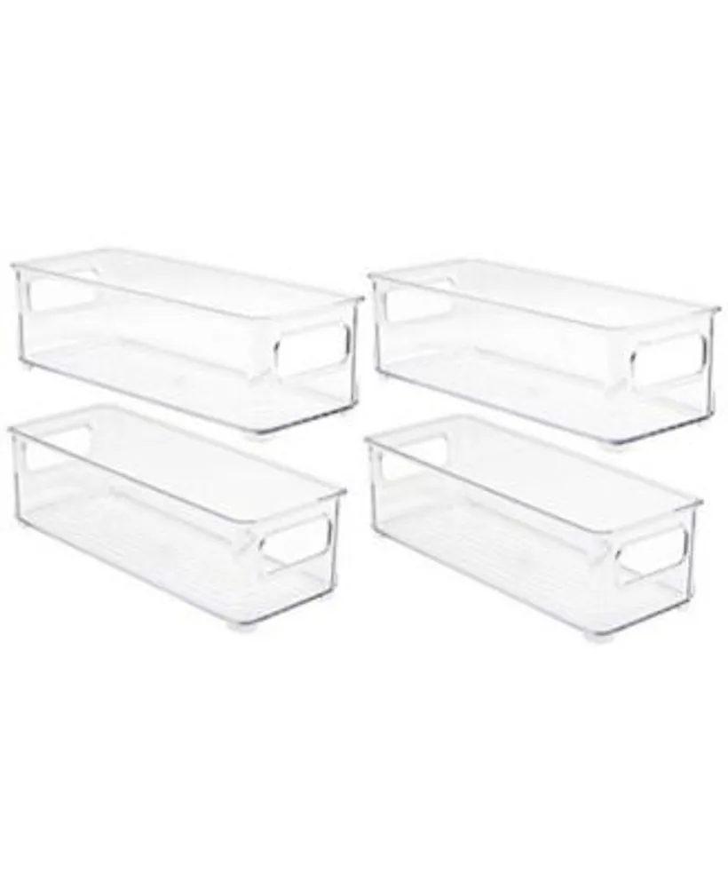 Sorbus 2-Piece Plastic Organizer Storage Bins with Dividers Set