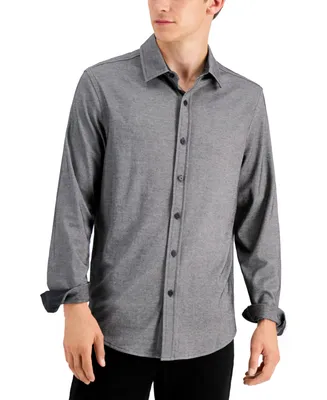Alfani Men's Regular-Fit Supima Cotton Birdseye Shirt, Created for Macy's
