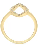 Wrapped Diamond Rhombus Statement Ring (1/10 ct. t.w.) 14k Gold or White Gold, Created for Macy's