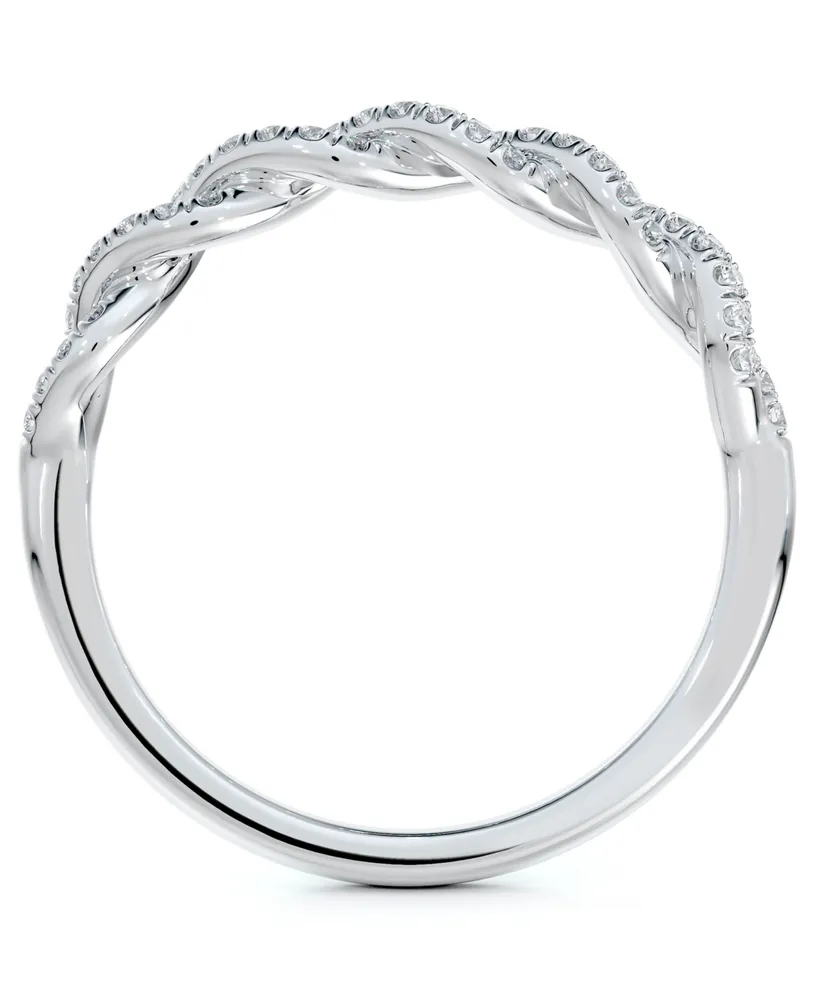 Portfolio by De Beers Forevermark Diamond Twist Pave Band (1/6 ct. t.w.) in 14k White Gold