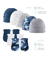 The Peanutshell Newborn Baby Shower Gift Set for Boys, Baby Layette Essentials, Navy, Grey