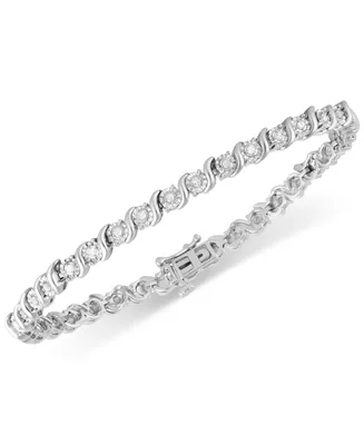 Diamond Bracelet (1/2 ct. t.w.) in Sterling Silver or Gold-Plated Sterling Silver