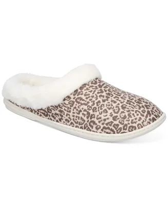 Charter Club Women's Faux-Fur-Trim Hoodback Boxed Slippers, Created for Macy's