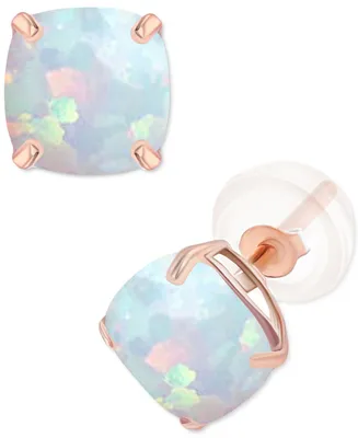 Lab-Grown Opal Stud Earrings (3/4 ct. t.w.) Sterling Silver