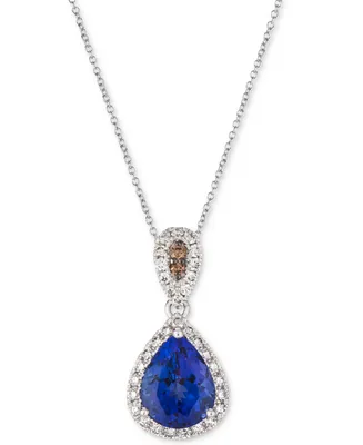 Le Vian Blueberry Tanzanite (2 ct. t.w.) & Diamond (3/8 ct. t.w.) 18" Pendant Necklace in 14k White Gold