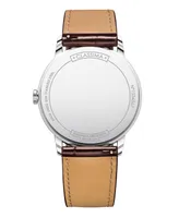 Baume & Mercier Men's Swiss Classima Red-Brown Leather Strap Watch 42mm