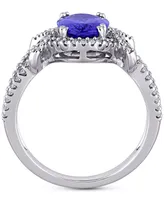 Tanzanite (1-4/5 ct. t.w.) & Diamond (1/3 Openwork Statement Ring 14k White Gold