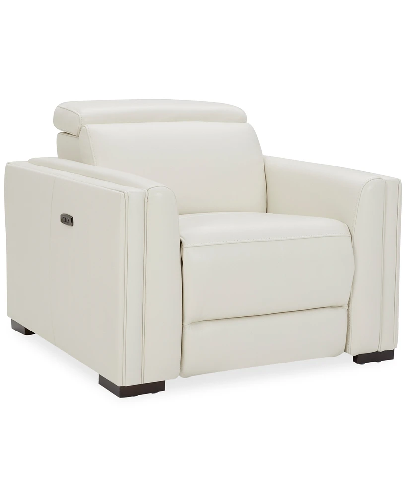 Closeout! Jenneth 41" Leather Recliner, Created for Macy's