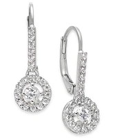 Diamond Round Drop Earrings in 14k White Gold or Yellow Gold (1/2 ct. t.w.)