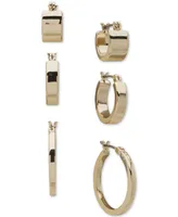 Dkny Gold-Tone Hoop Earrings - Set of 3