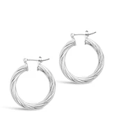 Women's Twisted Hollow Hoop Earrings