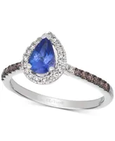 Le Vian Blueberry Tanzanite (1/2 ct. t.w.) & Diamond (1/3 ct. t.w.) Ring in 14k White Gold