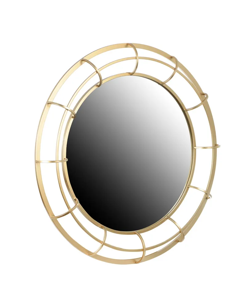 Storied Home Round Wall Mirror - Gold
