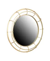 Storied Home Round Wall Mirror - Gold
