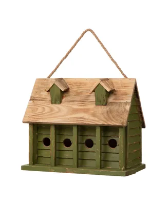 Glitzhome Oversized Distressed Cottage Birdhouse, 14.25"