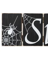 Glitzhome 20" L Halloween Wooden Hinged Table Sign