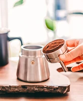 Grosche Milano Steel Stainless Stovetop Espresso Maker Moka Pot Cup 10 oz