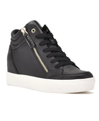 Nine West Women's Tons High Top Hidden Wedge Sneakers