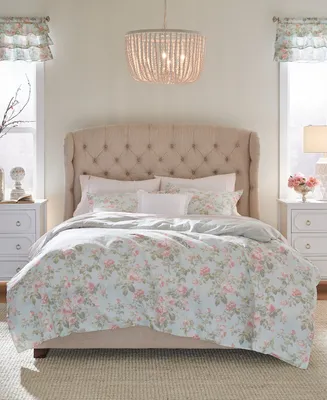 Laura Ashley Madelynn Cotton Reversible Piece Duvet Cover Set