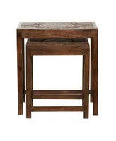 Wood Eclectic Accent Table