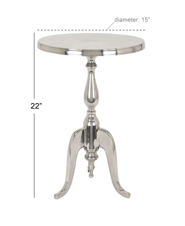 Traditional Accent Table - Silver