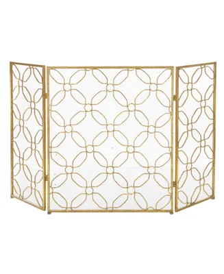 Contemporary Fireplace Screen - Gold