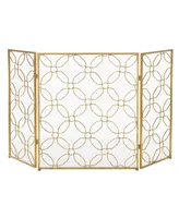 Contemporary Fireplace Screen - Gold