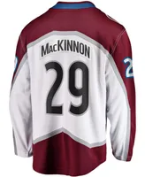 Men's Fanatics Nathan MacKinnon White Colorado Avalanche Away Premier Breakaway Player Jersey