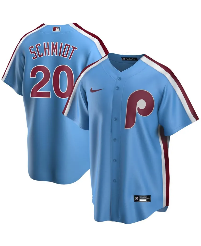 Men's Mike Schmidt Light Blue Philadelphia Phillies Road Cooperstown Collection Replica Player Jersey