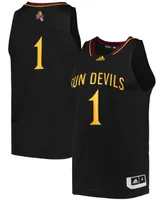 Men's #1 Black Arizona State Sun Devils Reverse Retro Jersey