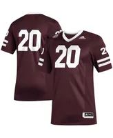 Men's #20 Maroon Mississippi State Bulldogs Premier Strategy Football Jersey