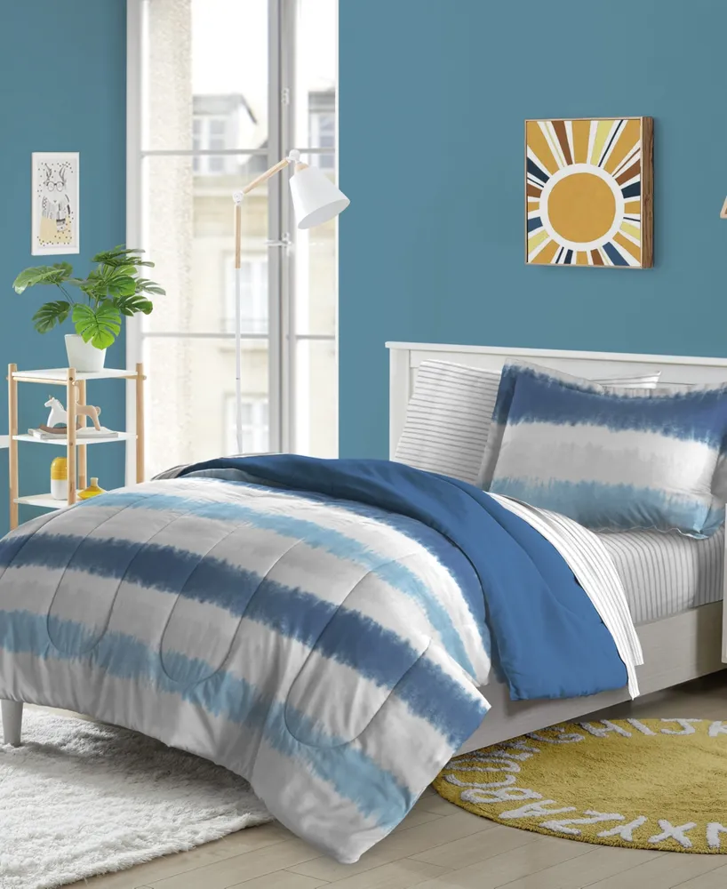 Dream Factory Tie Dye Stripe Twin Comforter Set, Set of 5