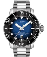 Tissot Men's Swiss Automatic Seastar Stainless Steel Bracelet Watch 46mm