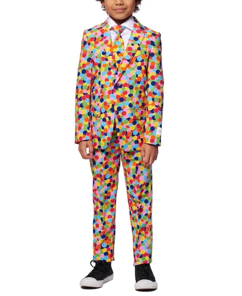 OppoSuits Toddler and Little Boys 3-Piece Confetteroni Party Suit Set