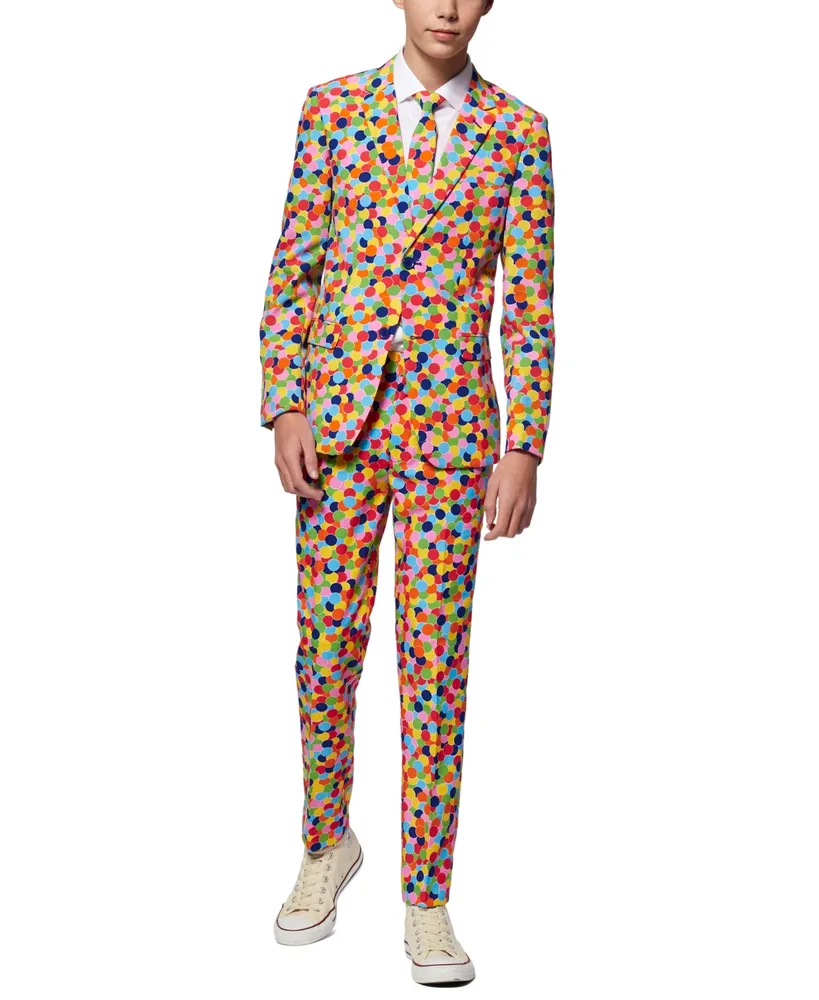 OppoSuits Big Boys 3-Piece Confetteroni Party Suit Set