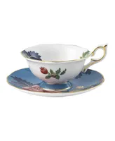 Wedgwood Wonderlust Sapphire Garden 2 Piece Teacup Saucer Set