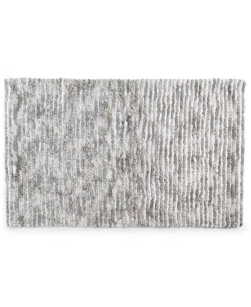 Hotel Collection Textured Stripe Bath Rug, 22" x 36", Exclusively at Macy's