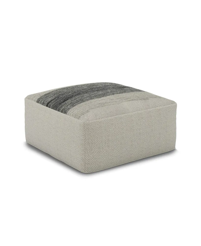 Sabella Square Woven Outdoor and Indoor Pouf