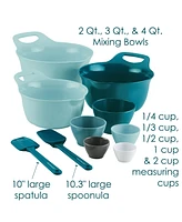 Rachael Ray 10-Pc. Mix and Measure Mixing Bowl Measuring Cup Utensil Set