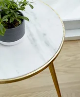 Aluminum Modern Accent Table - Gold