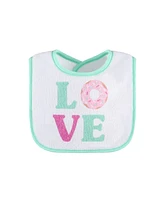 The Peanutshell Cotton Feeding Baby Bib, 8pk Girls