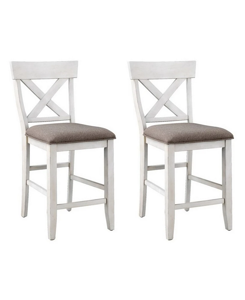 2-Piece Counter Height Dining Barstools Set