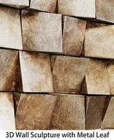 Empire Art Direct 'Textured 2' Metallic Handed Painted Rugged Wooden Blocks Wall Sculpture - 72" x 22"