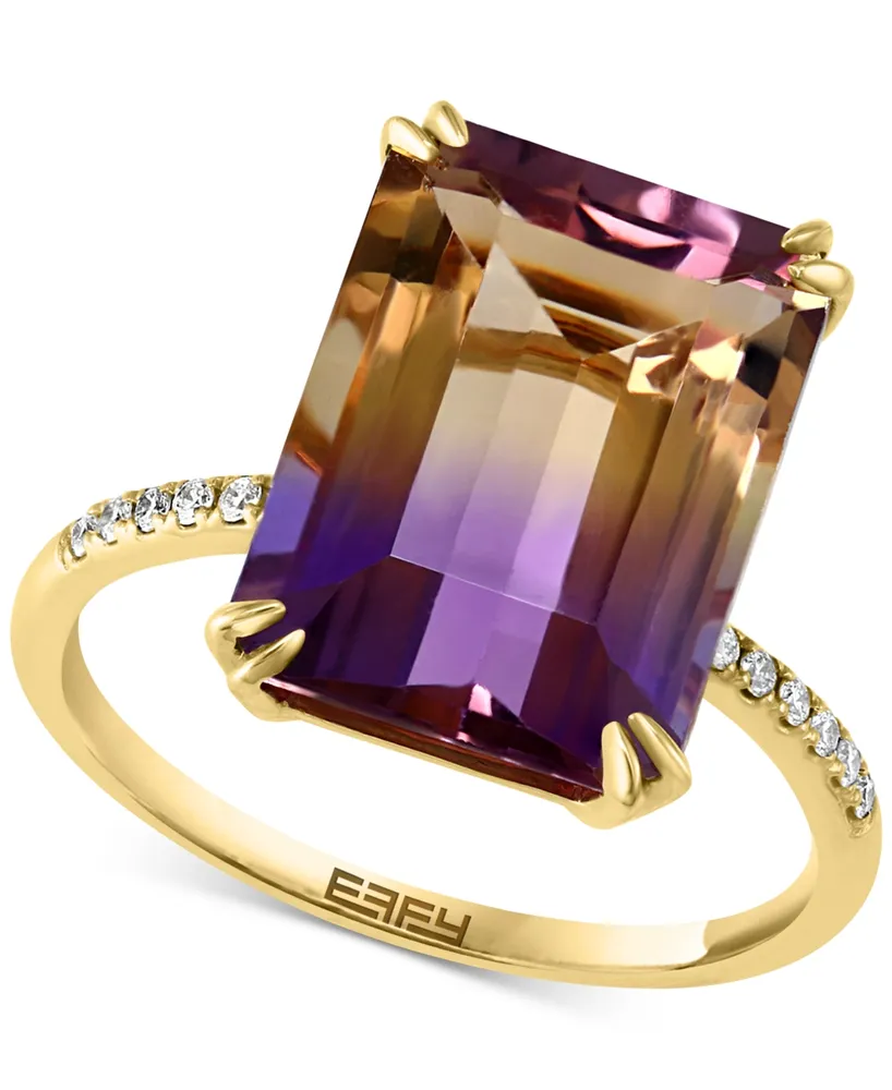 Effy Ametrine (9-5/8 ct. t.w.) & Diamond (1/20 ct. t.w.) Ring in 14k Gold