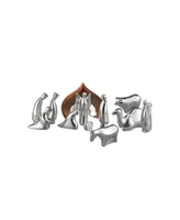 12 Piece Nativity Set - Silver