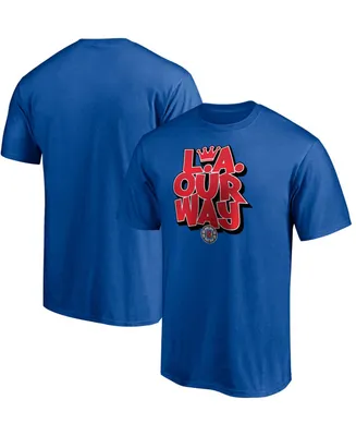Men's Royal La Clippers Post Up Hometown Collection T-shirt