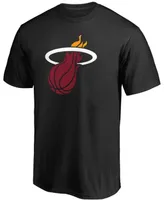 Men's Black Miami Heat Primary Team Logo T-shirt