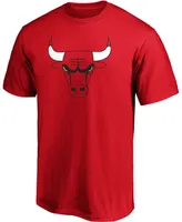 Men's Red Chicago Bulls Primary Team Logo T-shirt